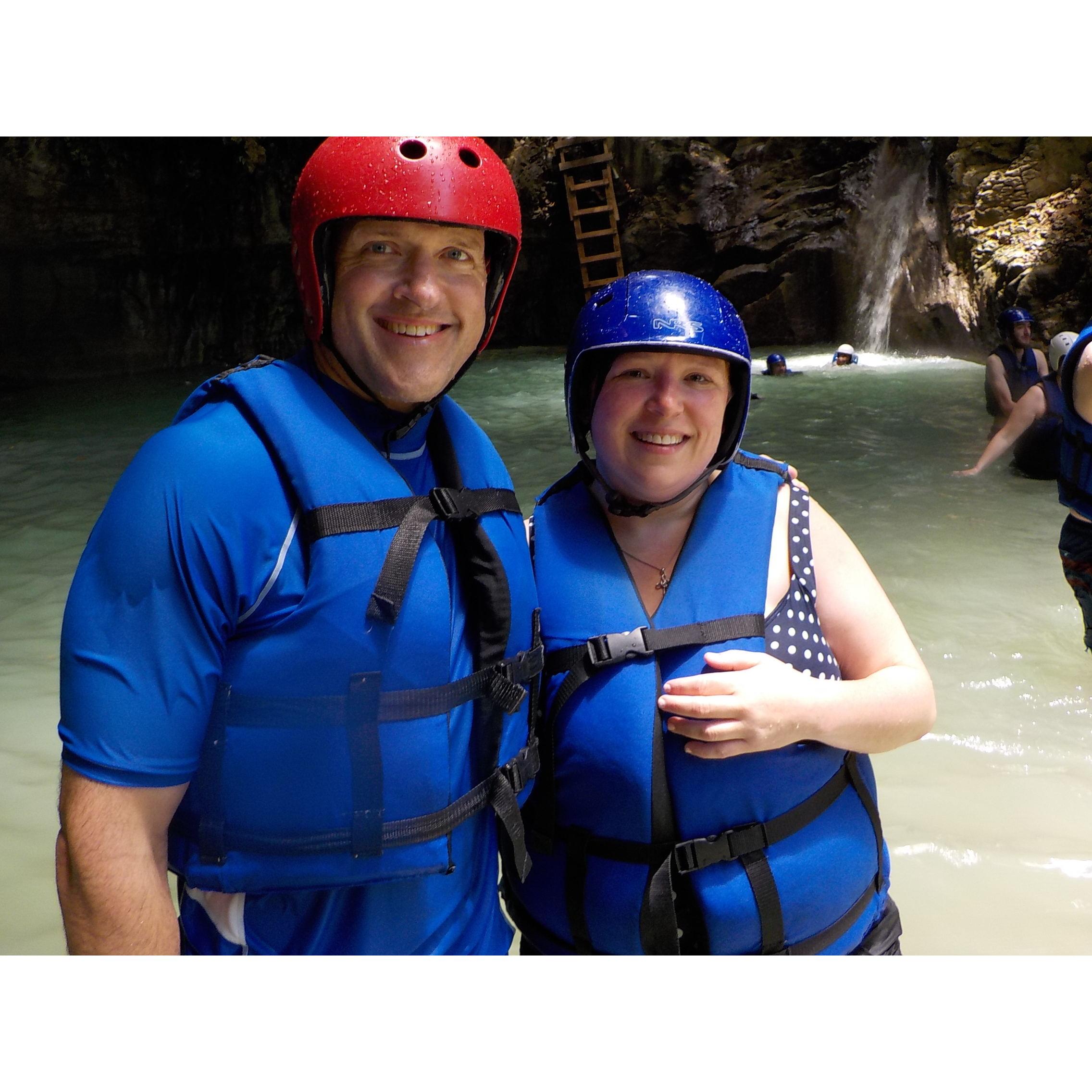 Cliff jumping in Dominican Republic.
