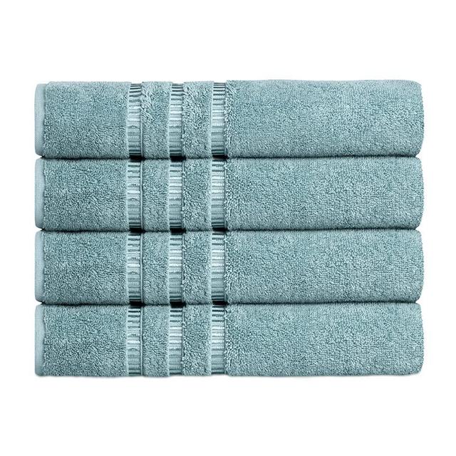 COTTONIA Soft Bath Towels for Bathroom Large Silk Touch Easy Wash for Barber Babygirl Toodler 100% Cotton Towels 4 Sets 27 inch x 54 inch Sage Green