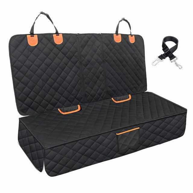 EasyHaWei Dog Car Seat Cover for Back Seat Bench Cover, Compatible for Armrest 100% Waterproof & Nonslip Backseat Protector for Pet （Standard）