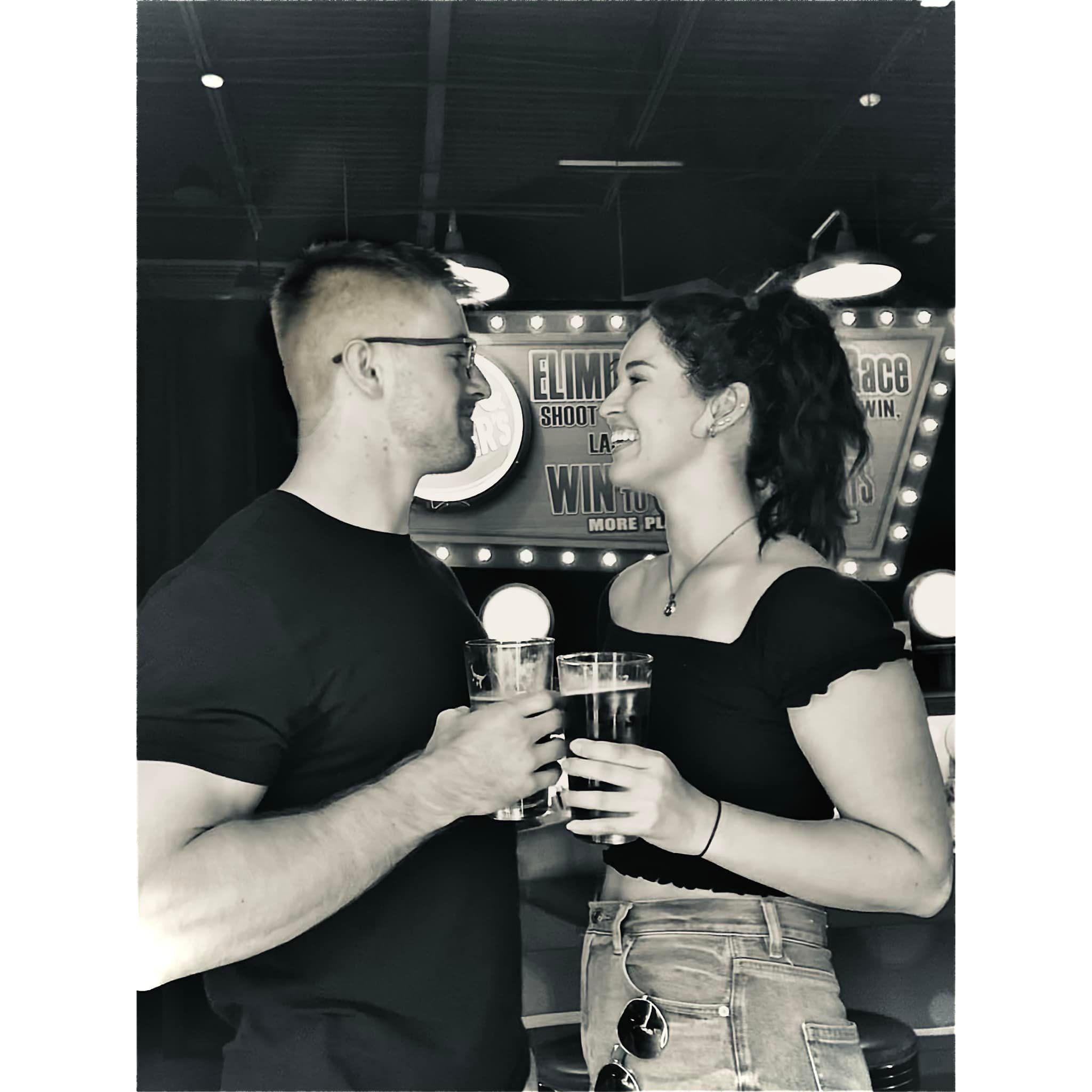 One of our first dates was to Dave & Buster's! We walked away with 3 brain games & we spent the rest of the night figuring them out! We still joke about how Sydney almost got her ID taken here!