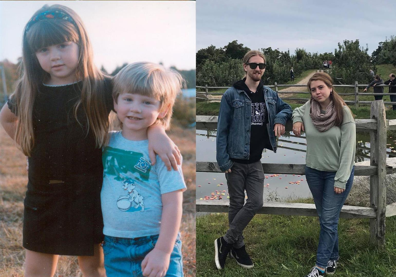 An age progression photo of Christian and his sister Arielle