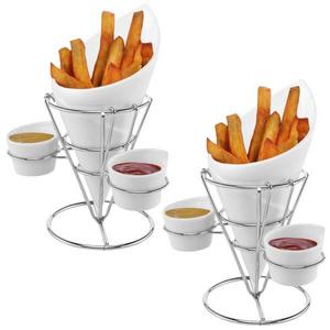 2pk Gibson Ceramic French Fry Stand Sets – Fries Go Gourmet!