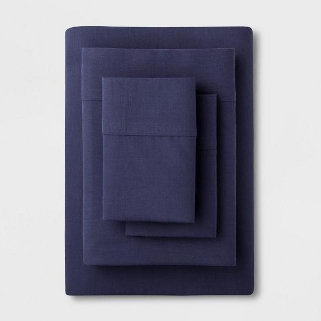 Solid Easy Care Sheet Set (Queen) Navy - Made By Design™