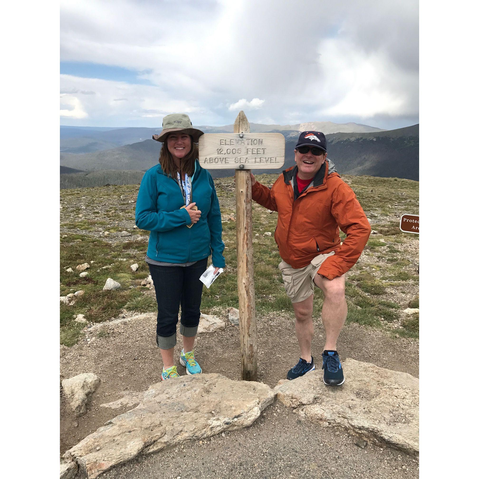 At the top of the trail on Trail Ridge Road in Rocky Mountain NP!