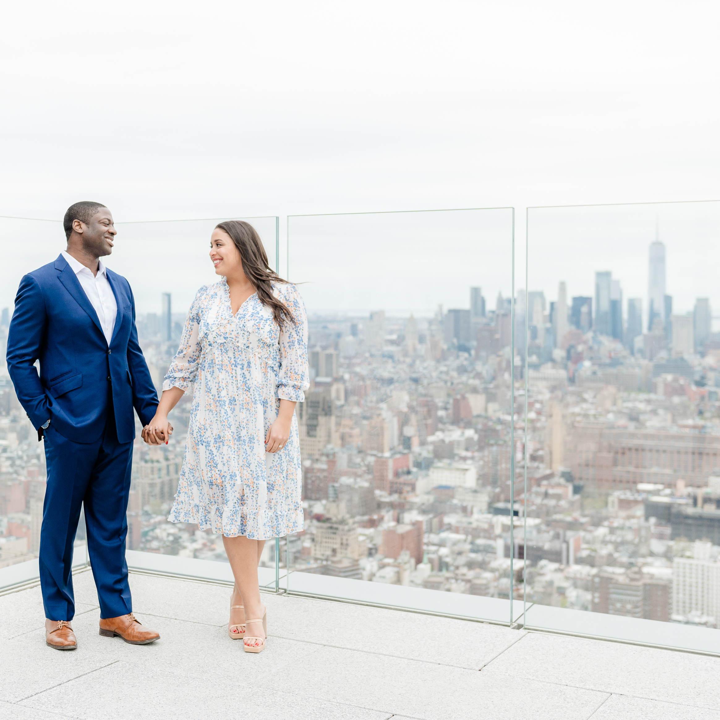 Shoutout to papa mash for securing this epic rooftop for our engagement photos