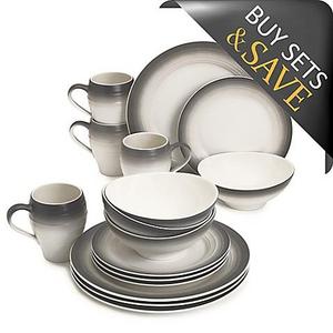 Mikasa® Swirl Ombre 16-Piece Dinnerware Set in Graphite