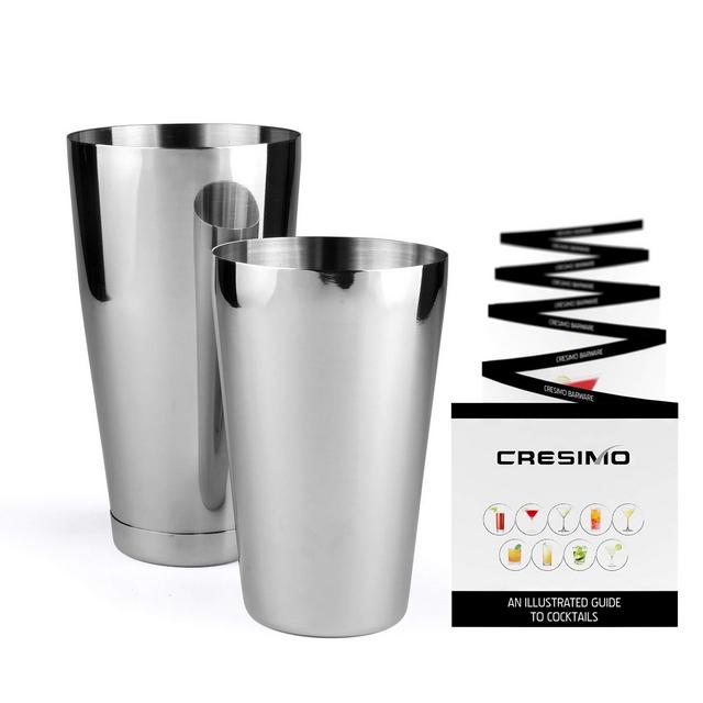 Boston Shaker Cocktail Making Set:18oz Unweighted & 28oz Weighted Professional Bartender Cocktail Shaker Set by Cresimo