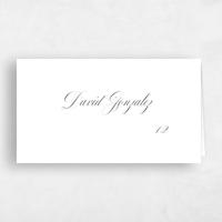 White Wedding Place Card - Jade