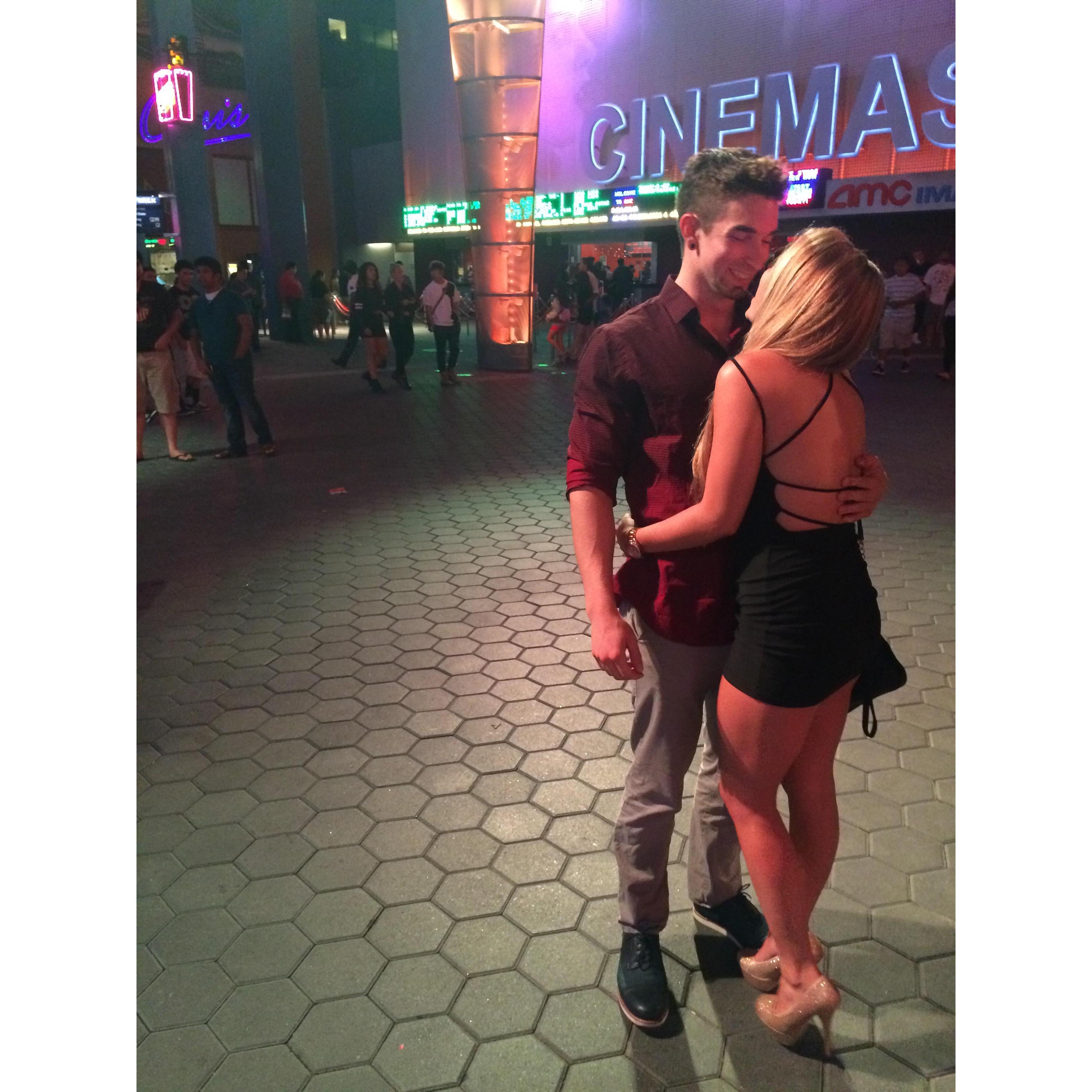 The first night we started dating. - Universal City Walk. July 26th, 2014