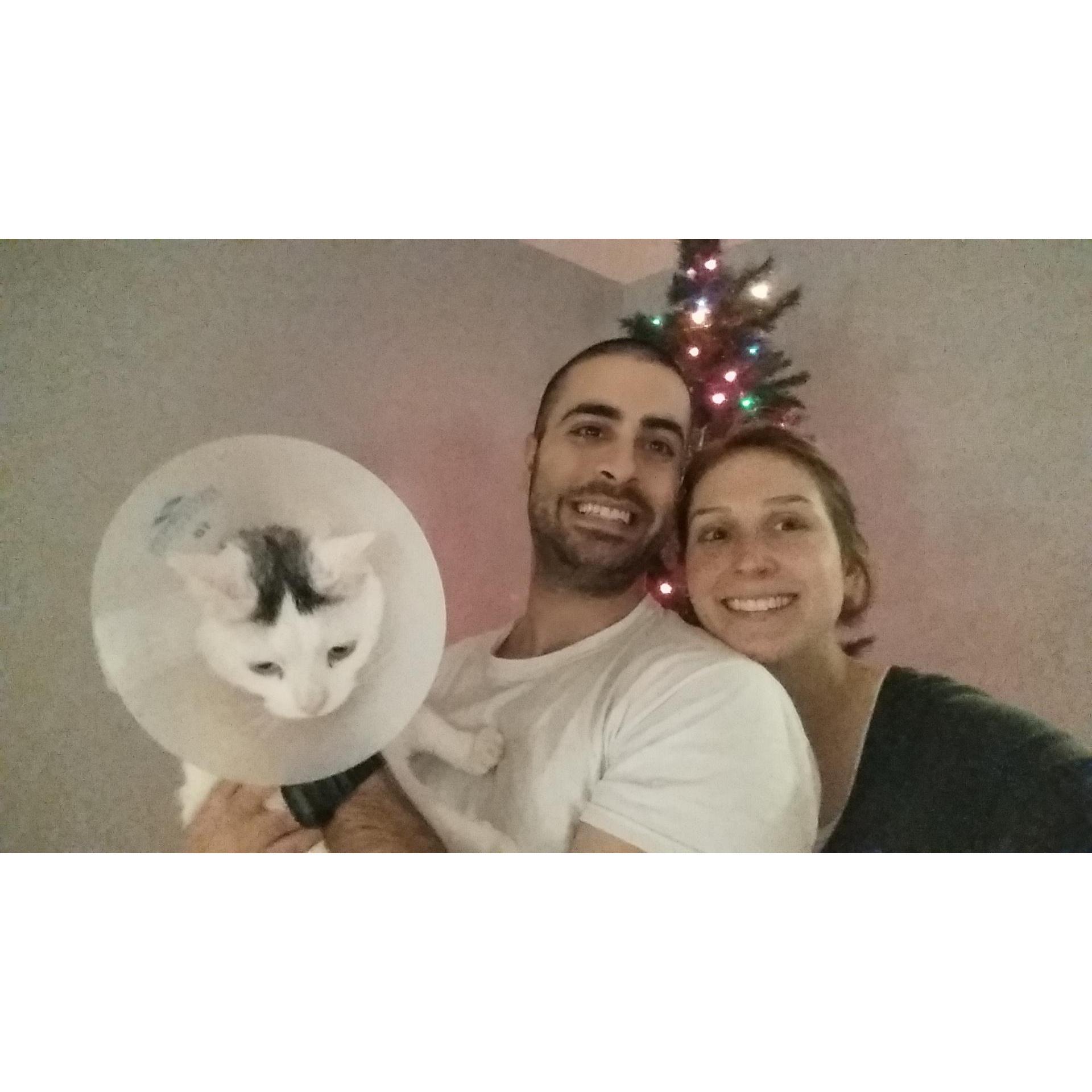 Our attempt at a family photo, as you can see, Lilly loved it
