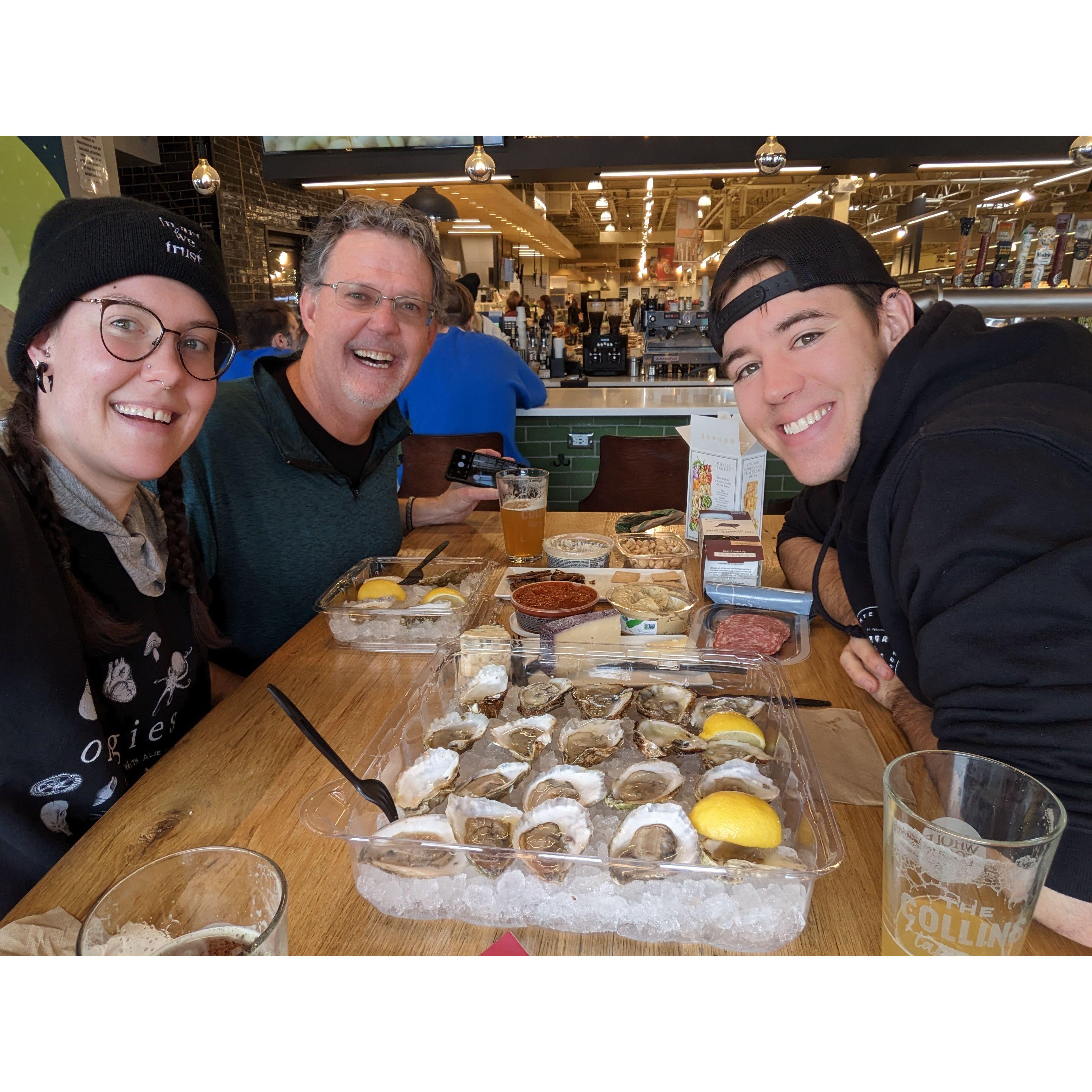Oysters with Dad!