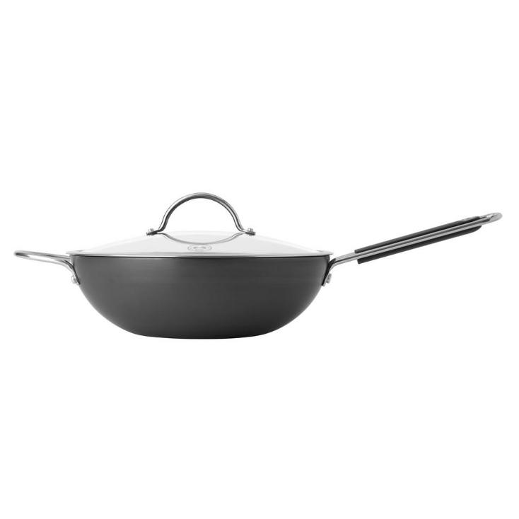 Kuhn Rikon Christopher Kimball’s Milk Street 5-Qt. Black Wok Skillet with Glass Lid