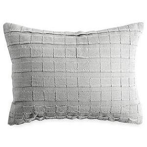 DKNYpure® Comfy Applique Strip Oblong Throw Pillow in Platinum