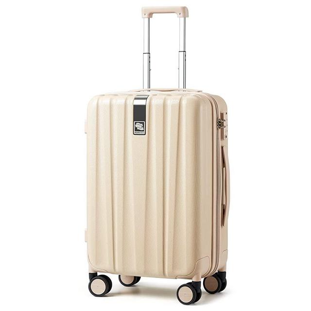 Hanke Upgrade Carry On Luggage Airline Approved, 20'' Lightweight Hardside Suitcase PC Hardshell Luggage with Spinner Wheels & TSA Lock,Carry-On 20-Inch (Cuba Sand)