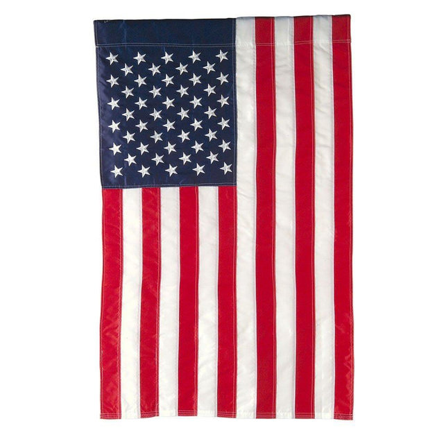 Evergreen Flag American Flag Garden Size Applique Flag - 12.5 x 18 Inches Outdoor Patriotic Americana Decor for Homes and Gardens