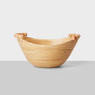 47.3oz Bamboo Serving Bowl with Rattan Handles - Opalhouse™