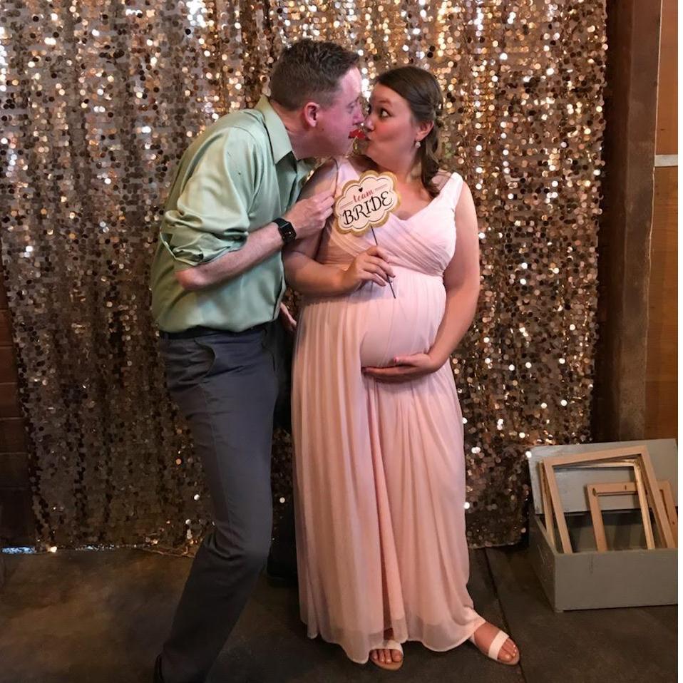 Goofing off at Brittany and Austin's wedding!