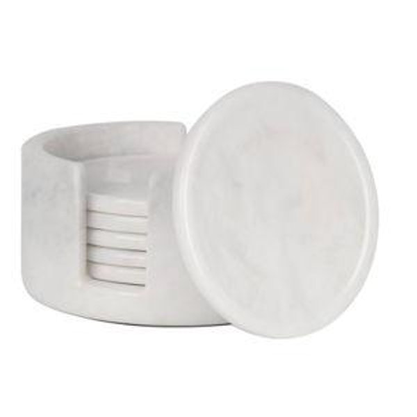 Marble Coasters Set of 6 - White