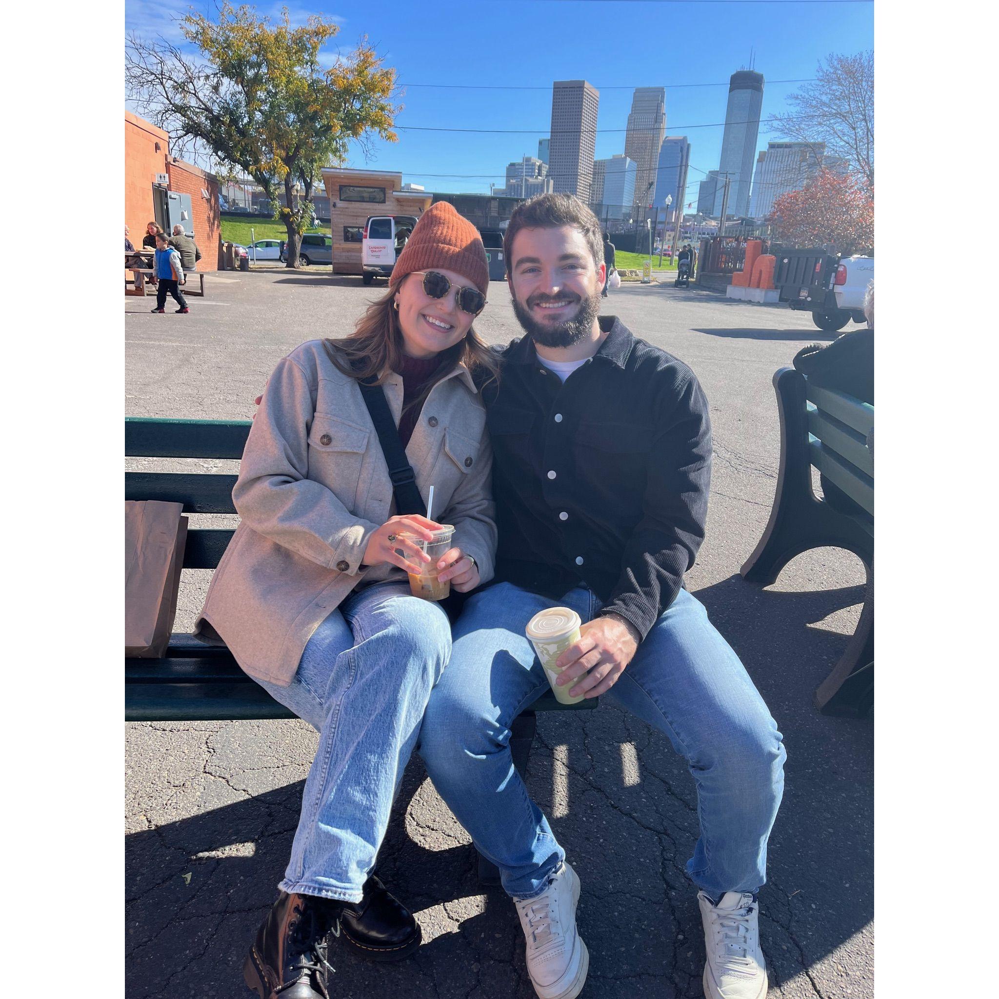 10.15.2022 - Crisp autumn morning at the farmers market! We love fall in MN!