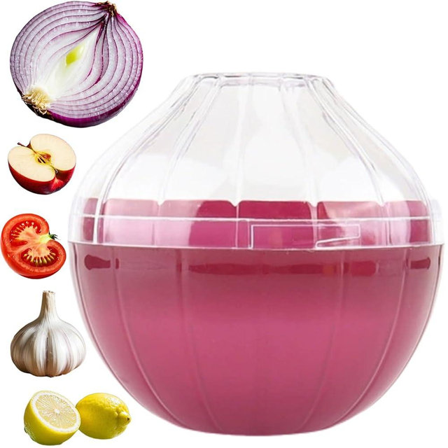 Dokpod Reusable Onion & Tomato Storage Containers - Freshness Saver Keepers with Transparent lid Organizer for Fridge, Onion Holder Storage Onions Keeper for Refrigerator, Fruit Storages Box