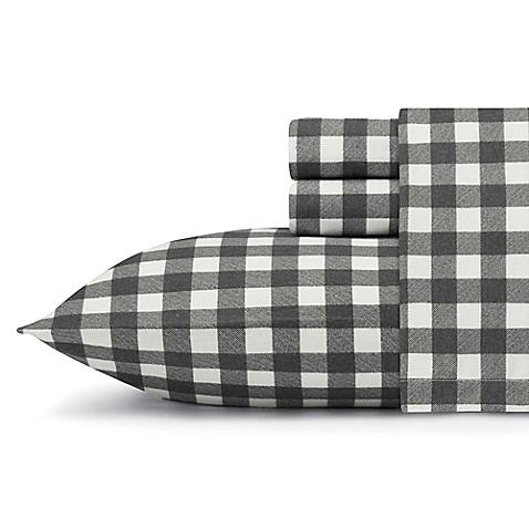 Eddie Bauer® Preston Flannel Queen Sheet Set in Grey