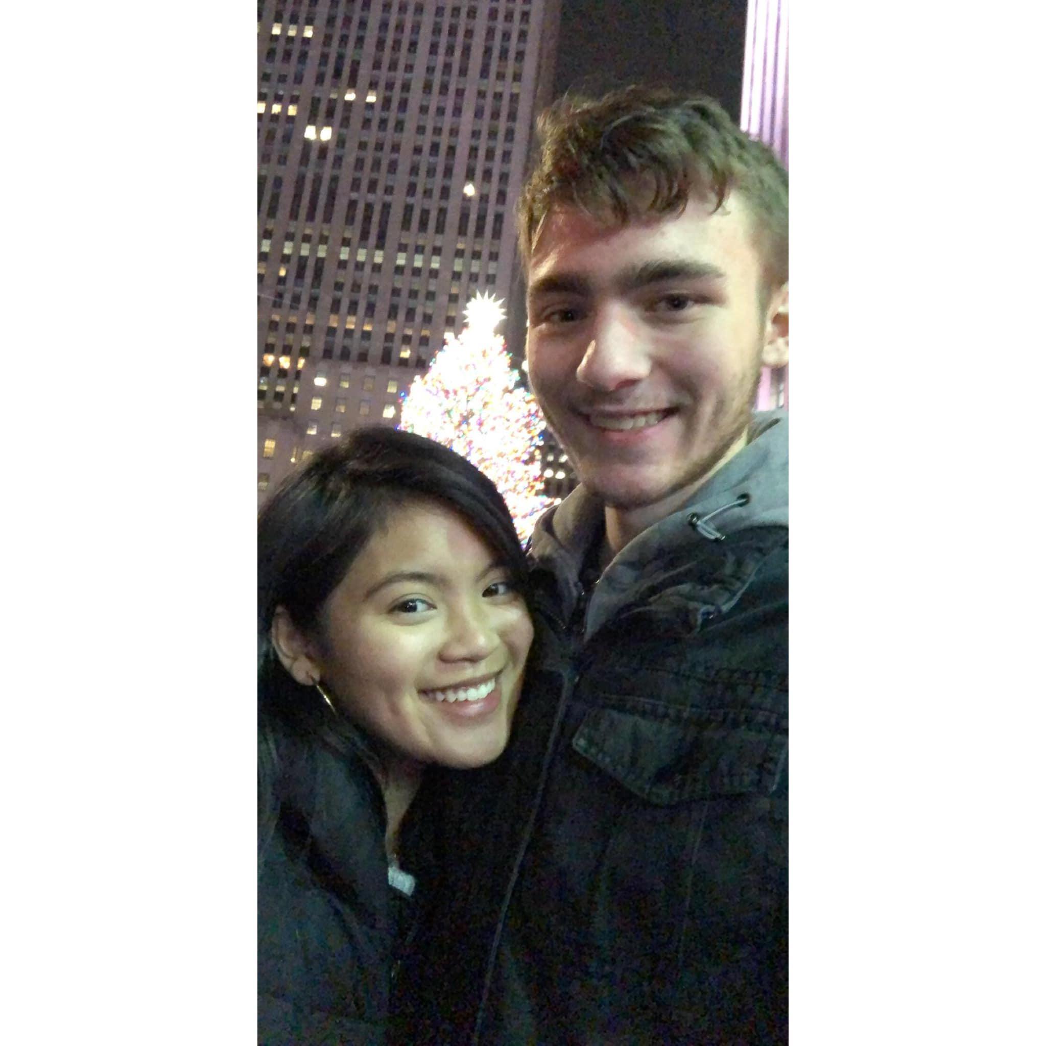 The first time Ryan and Lyndsey went to New York City to view the Rockefeller Tree. They decided then that it will become a Christmas tradition.