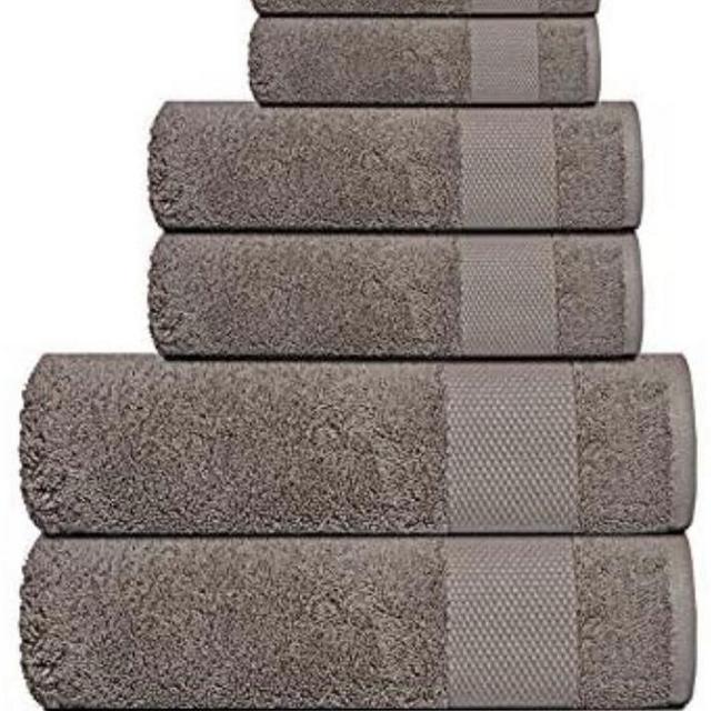 BIOWEAVES 100% Organic Cotton 700 GSM Plush 6-Piece Towel Set GOTS  Certified 2 Bath Towels 2 Hand Towels & 2 Washcloths - White 6 Pc Towel Set  White