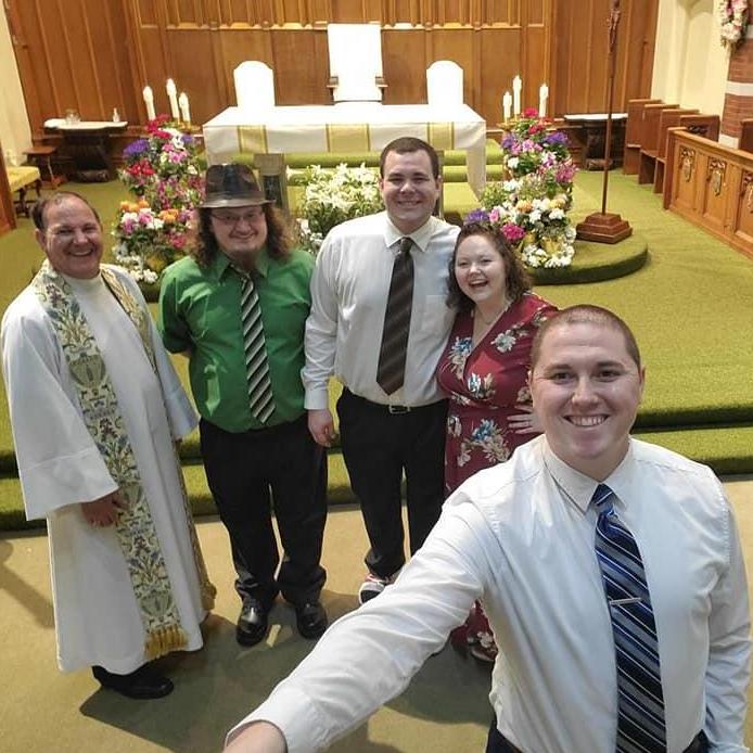 When 5 people were only allowed indoors. This is our zoom wedding in church 4.18.20