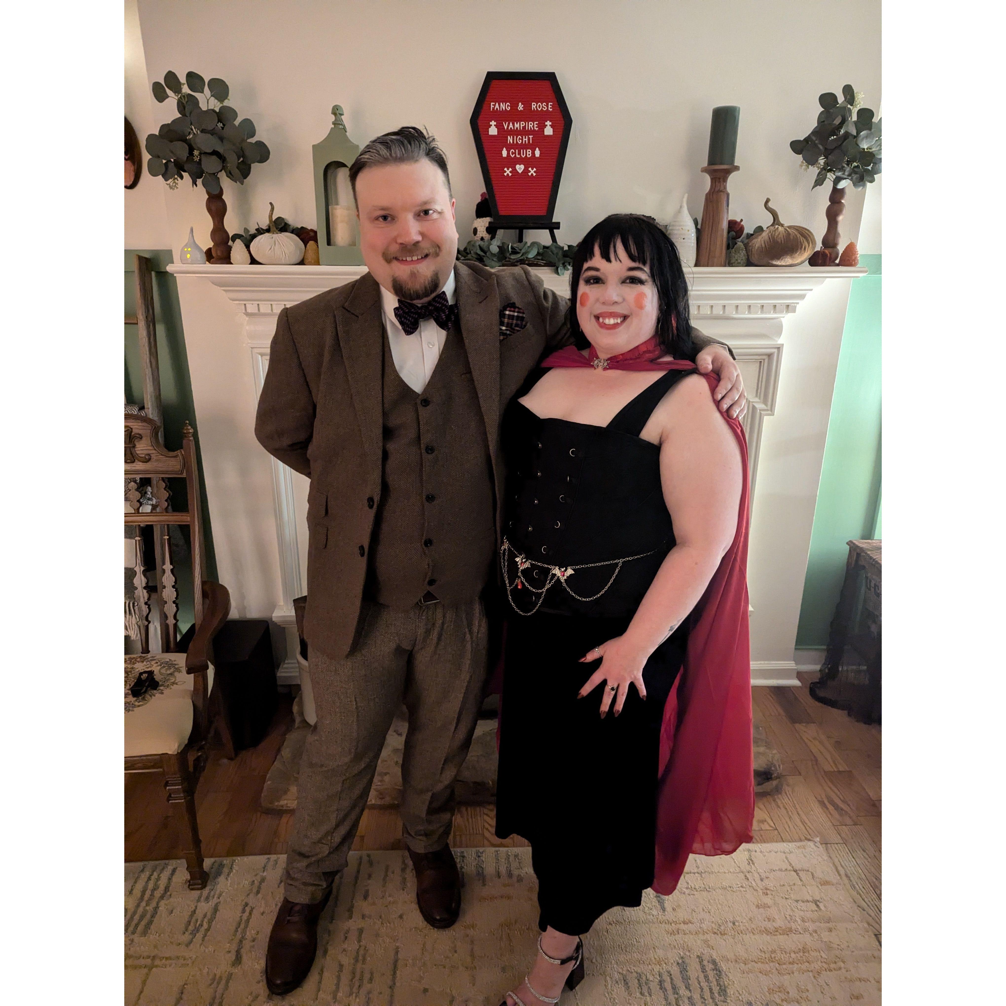 Hannah and Curtis hosted a vampire murder mystery party for Halloween!