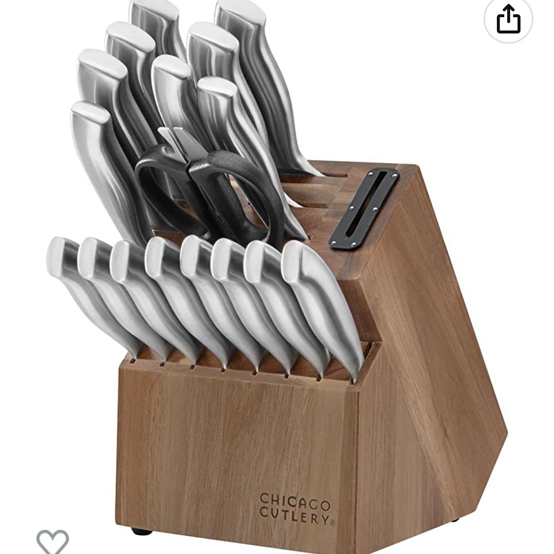 Chicago Cutlery Insignia Guided Grip 18-Piece knife set with block