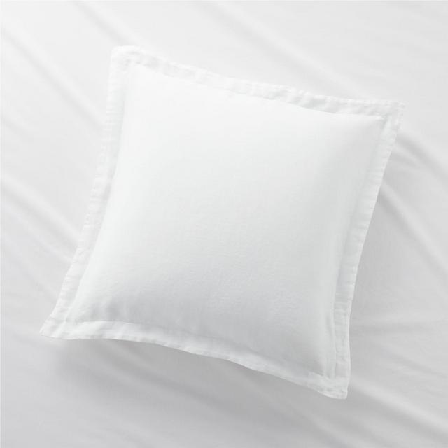 White Natural Hemp Euro Sham
