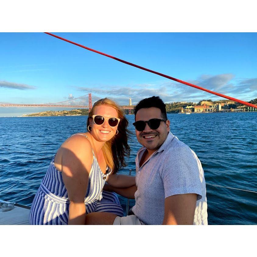 Celebrating Shannon's 30th Birthday in Lisbon with a sunset sail.