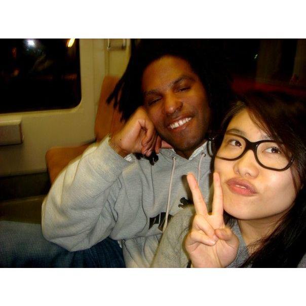 This is the very first time we met in person! Our very first photo together in a train in Hamburg, Germany on Spring break. It was magical!