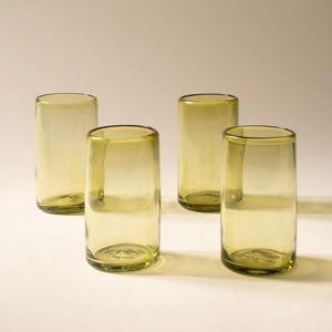Handblown Glassware - 4 tall / Peridot