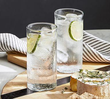 Handmade Hammered Tall Drinking Glasses - 20.25 oz.