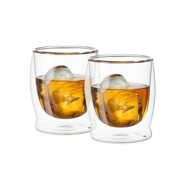 OGGI Set of 2, 10oz Whiskey Sipping Double Wall Insulated Glasses