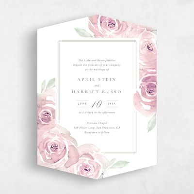 Pink Diamond Wedding Invitation - Roana Classic