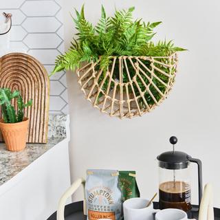 Woven Cane Wall Basket