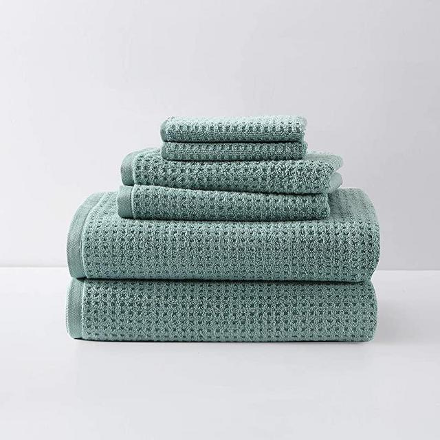 Tommy Bahama | Northern Pacific Collection | 6 Piece Towel Set - Decorative Luxury Hotel & Spa Quality Bathroom Linens, Absorbent & Fade Resistant, 6 Piece, Bay Blue