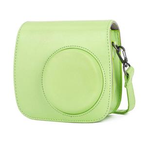 Phetium Lime Green Protective Case for Fujifilm Instax Mini 9 Mini 8 Mini 8+, Soft PU Leather Bag with Pocket and Removable Shoulder Strap(Lime Green)