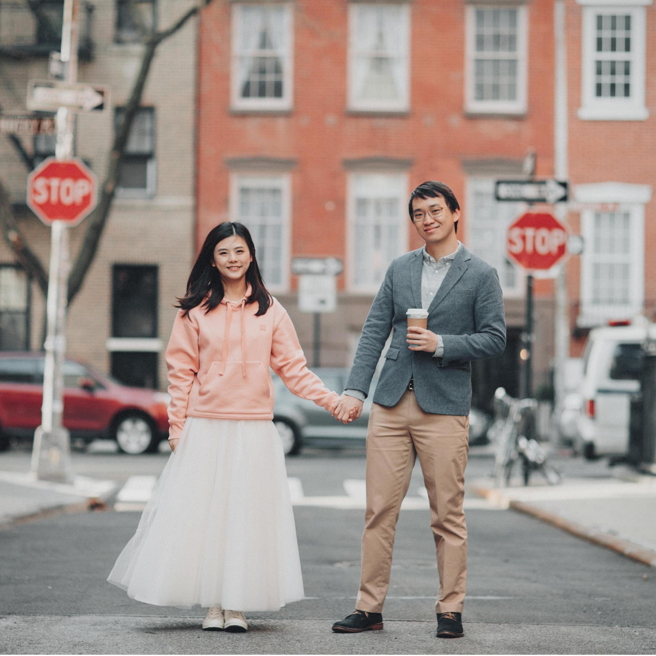 Our engagement photo shoot in Greenwich Village, NYC.