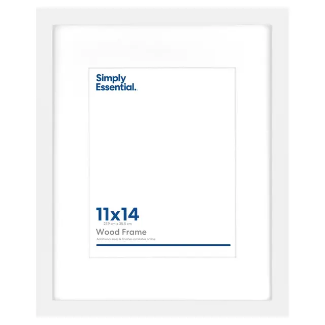 Simply Essential™ Gallery 11-Inch x 14-Inch Matted Wood Wall Frame in White