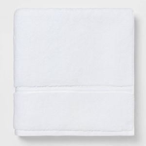 Spa Plush Bath Towel White - Threshold™: Heavyweight Cotton, Terry Construction, OEKO-TEX Certified