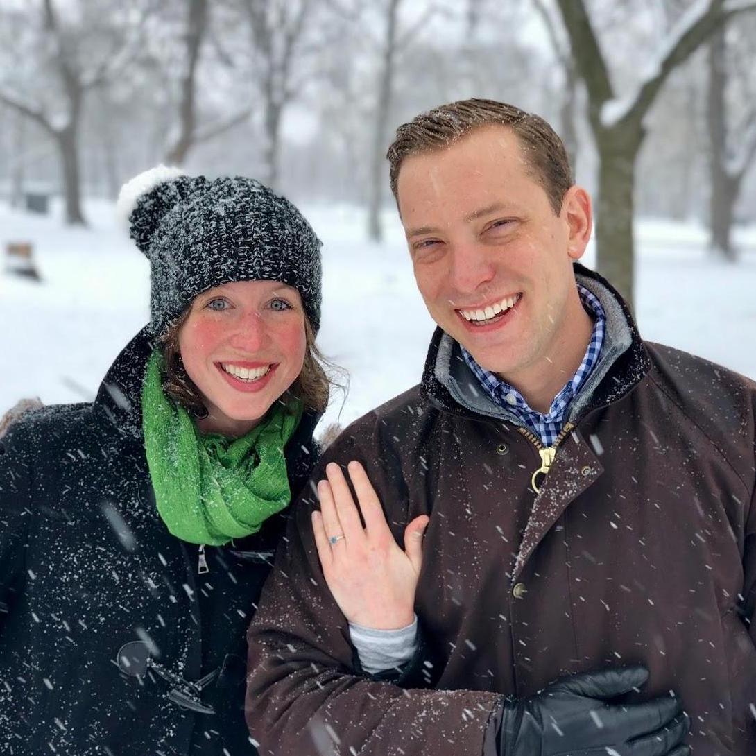 A snowy engagement session thanks to Kevin and Sarah