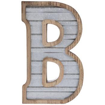 Galvanized Metal Letter Wall Decor - B