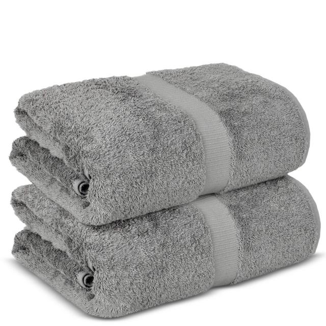 Chakir Turkish Linens Hotel Spa Quality, Premium Cotton Turkish Towels ( 35''x70'' Jumbo Bath Sheet Towels - Gray)