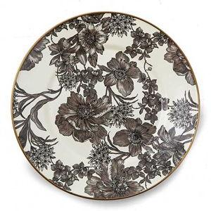 MacKenzie Childs Sterling English Garden Enamel Dinner Plate