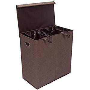 Double Laundry Hamper- Brown