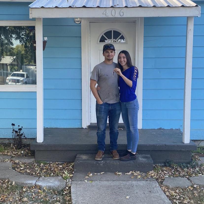Kali and Andy's first house purchase in October 2021