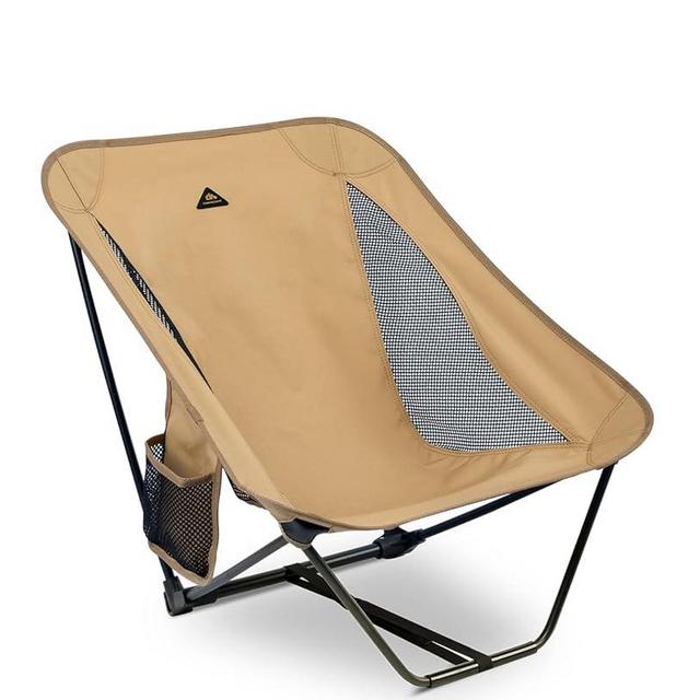 iClimb Low Ultralight Compact Camping Folding Chair with Side Pocket and Carry Bag